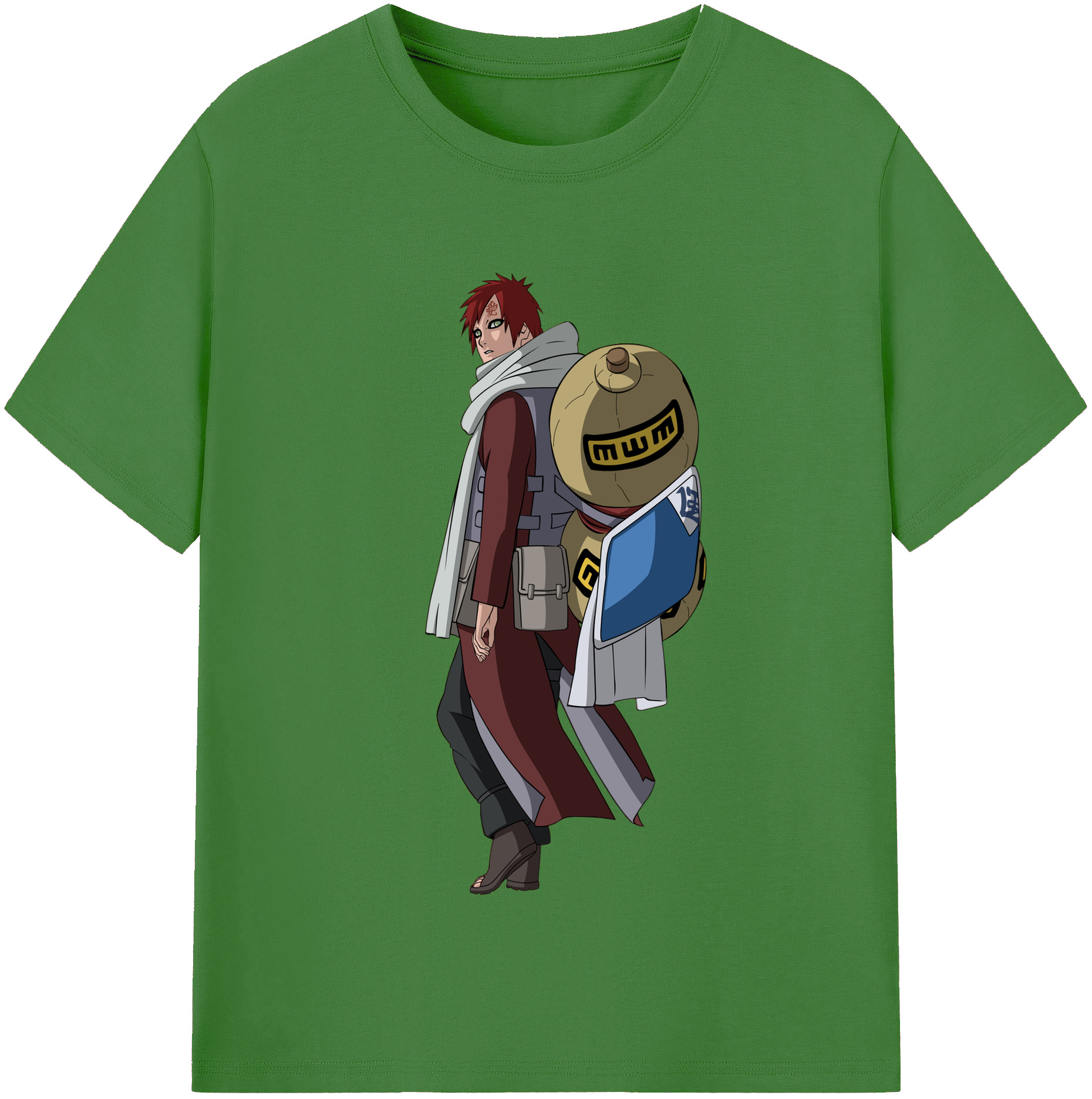 （画像用） NARUTO -ナルト- ガアラ Gaara レディースカジュアルプリントTシャツ（綿100％）
